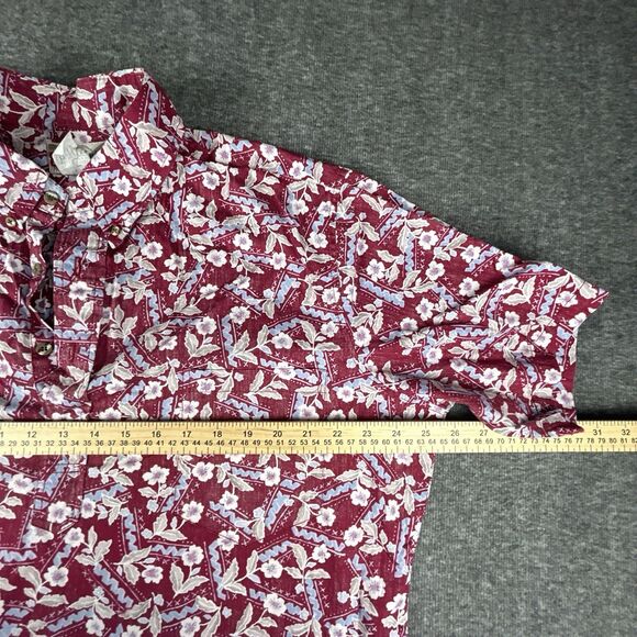 Vintage Hilo Hattie Hawaiian Shirt Mens Size XL Made in USA Hawaii 1/4 Button Up - Picture 5 of 6